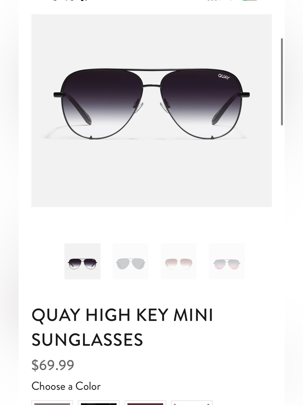 Quay Australia High Key Mini Sunglasses